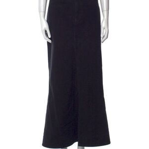 BALENCIAGA Denim Jeans Maxi Skirt Black Size Small FR 36